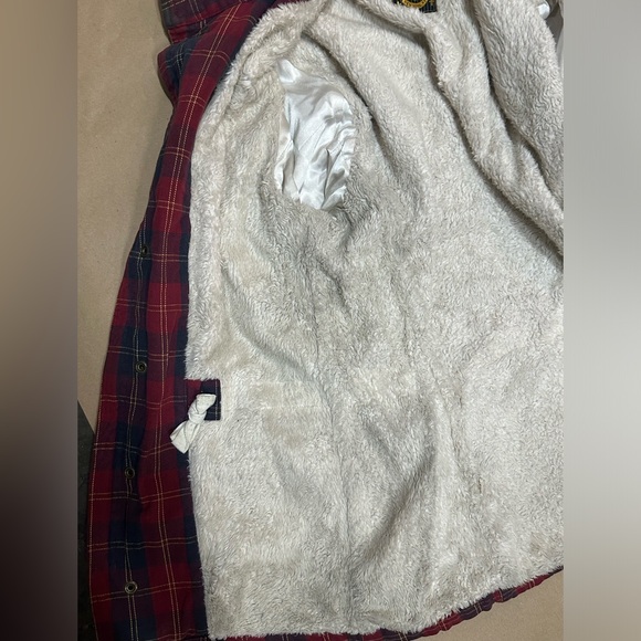 Men’s Subscript S, NY, NY (size L),  plaid, military-style coat/jacket - Picture 10 of 11